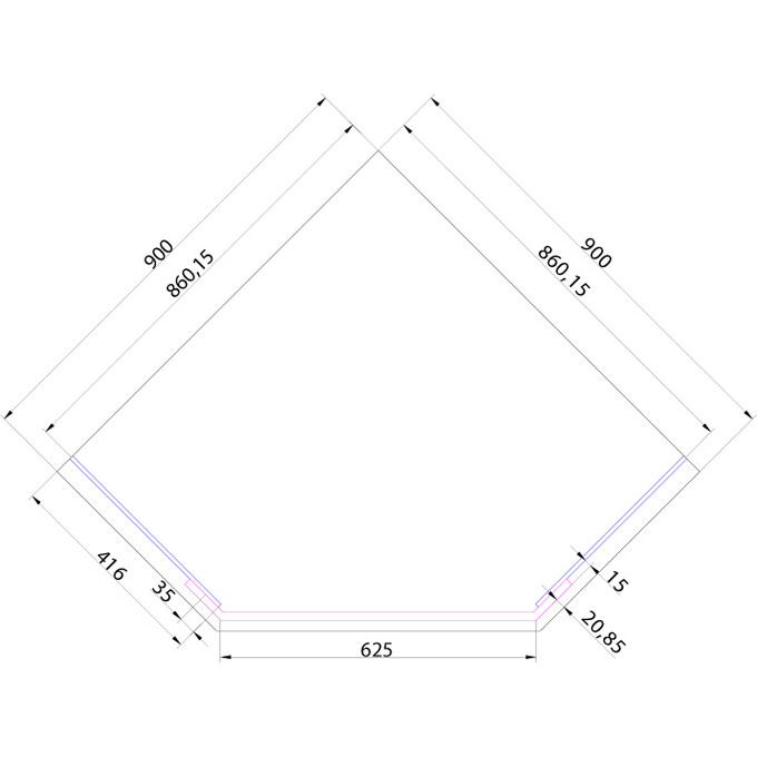 Душевая кабина без поддона 90x90 Asignatura Turia 39020409 (профиль сатин, стекло прозрачное), фото 5