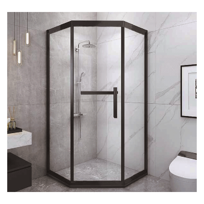 Душевая кабина без поддона 100x100 Asignatura Tinto 49022702 (профиль черный матовый , стекло прозрачное), фото 
