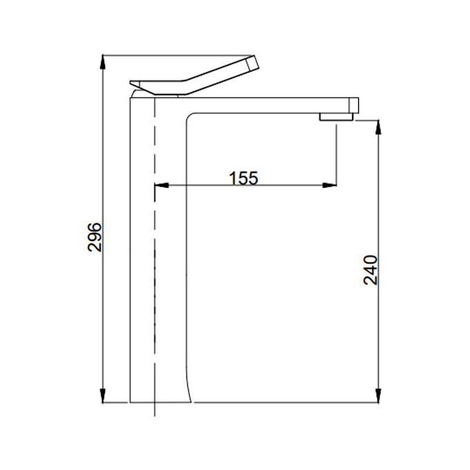 Смеситель для умывальника высокий Asignatura Unique 85521602 (черный матовый), фото 9