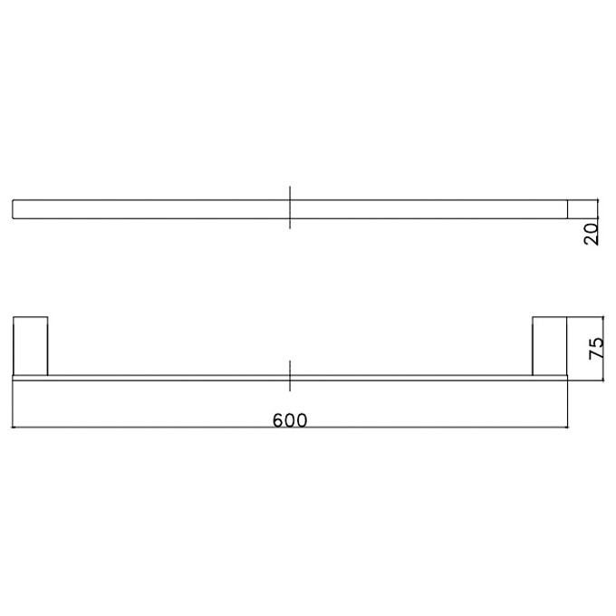 Полотенцедержатель Asignatura Unique 85608802 (черный матовый), фото 2