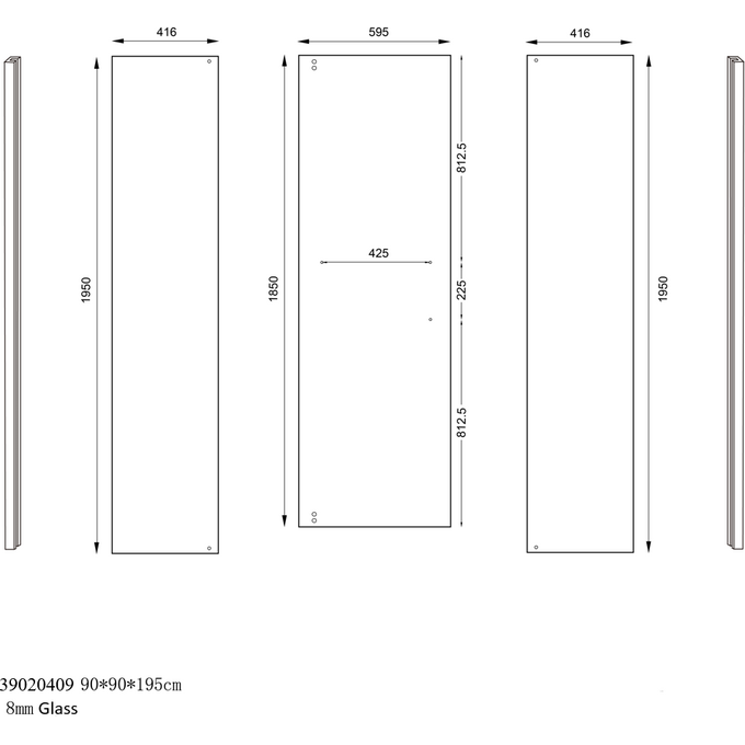 Душевая кабина без поддона 90x90 Asignatura Turia 39020409 (профиль сатин, стекло прозрачное), фото 6
