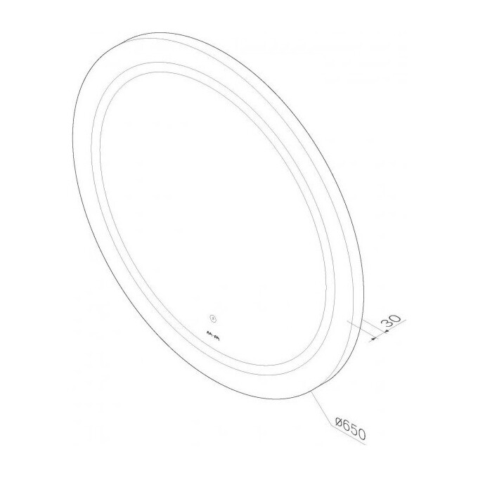 Дзеркало з LED підсвічуванням 65 см Am.Pm X-Joy M85AMOX0651WG38 (з ІЧ-сенсором), фото , изображение 3