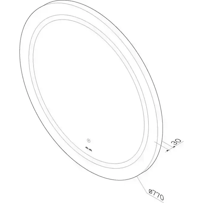 Дзеркало з LED підсвічуванням 80 см Am.Pm X-Joy M85AMOX0801WG38 (з ІЧ-сенсором), фото , изображение 3