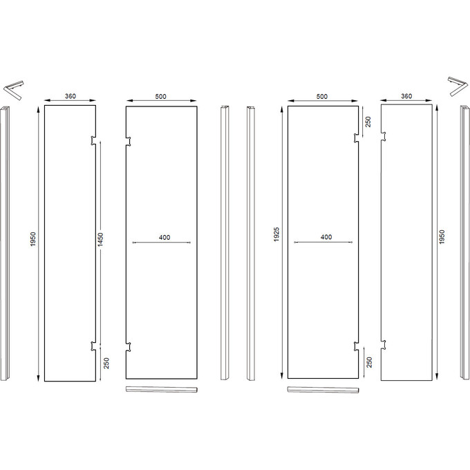 Душевая кабина без поддона 90x90 Asignatura Aragon 89020409 (профиль сатин, стекло прозрачное), фото 7