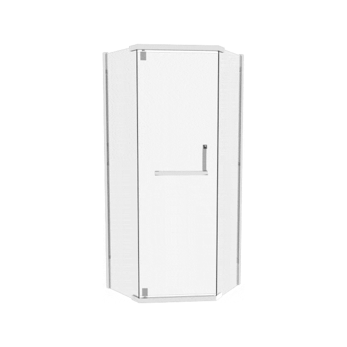 Душевая кабина без поддона 90x90 Asignatura Turia 39020409 (профиль сатин, стекло прозрачное), фото 3