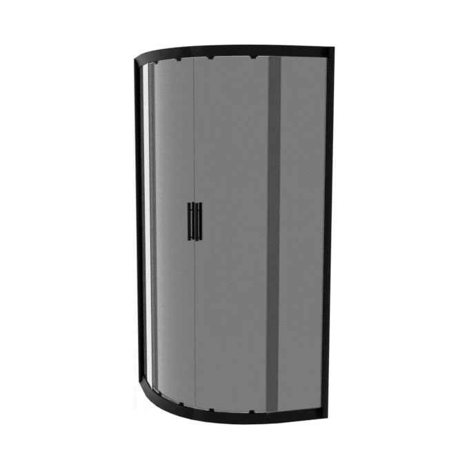 Душевая кабина без поддона 90x90 Asignatura Velvet 19320802 (профиль черный матовый, стекло серое), фото 2