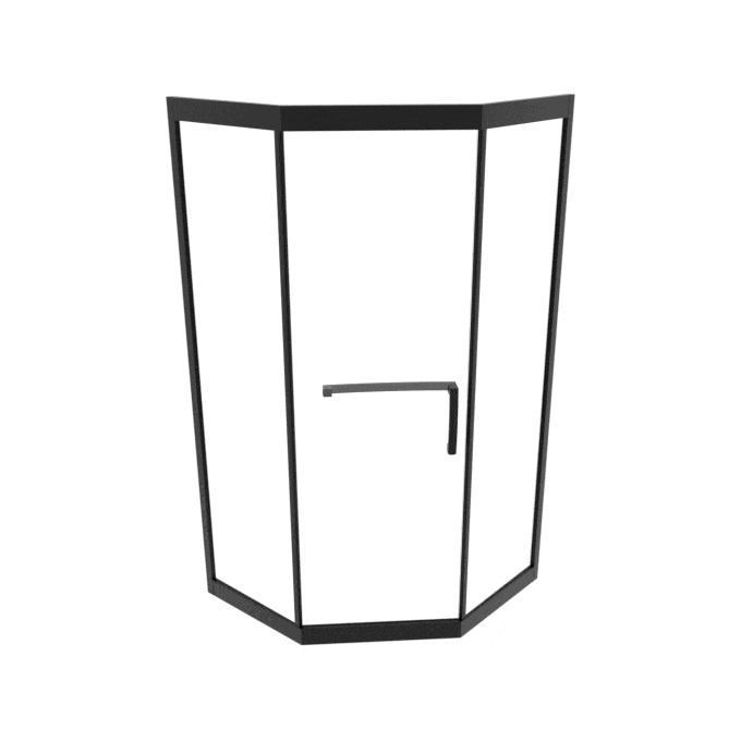 Душевая кабина без поддона 100x100 Asignatura Tinto 49022702 (профиль черный матовый , стекло прозрачное), фото 2