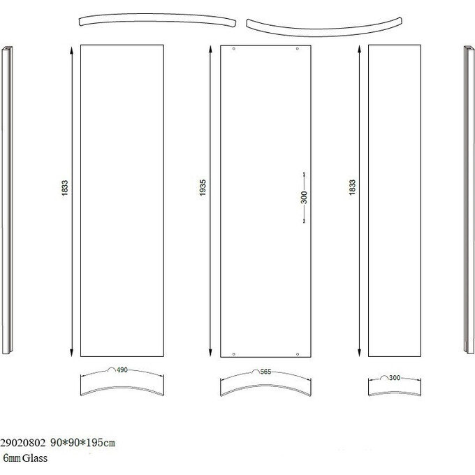 Душевая кабина без поддона 90x90 Asignatura Altea 29020802 (профиль черный матовый, стекло прозрачное), фото 5