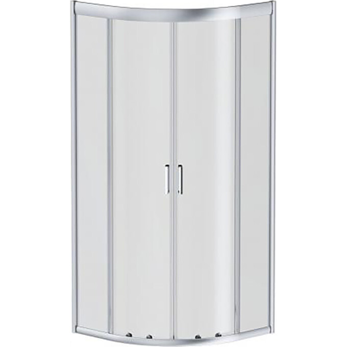 Душевая кабина 80x80 см Am.Pm Gem 1/4 Round W90UG-401-080MT (без поддона, стекло прозрачное, профиль матовый хром), Доступные размеры: 80 x 80, Цвет производителя: сатин (хром матовый), фото 