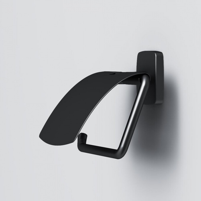 Держатель для туалетной бумаги с крышкой Am.Pm Gem A90341422 (черный), фото 4