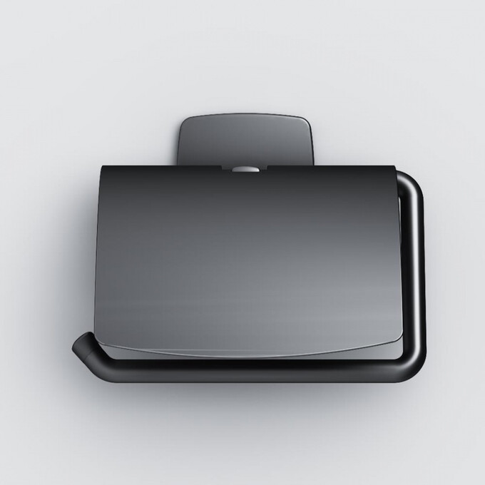 Держатель для туалетной бумаги с крышкой Am.Pm Gem A90341422 (черный), фото 5