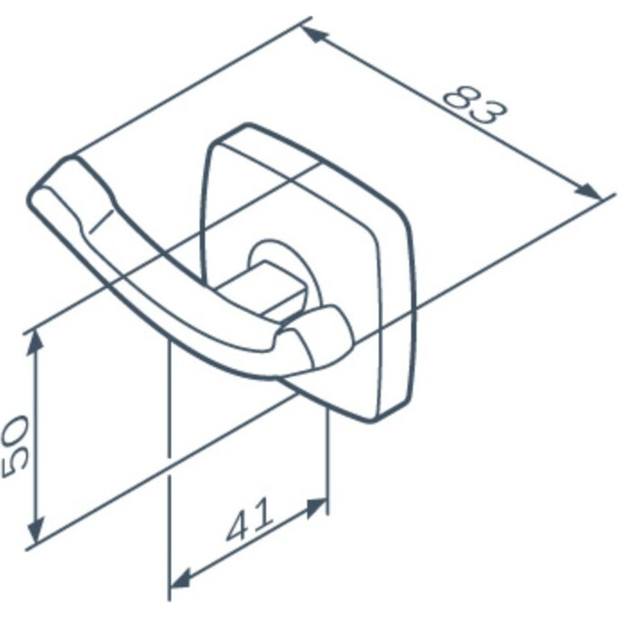 Двойной крючок для полотенец Am.Pm Gem A9035622 (черный), фото 7