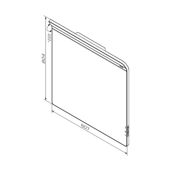 Зеркало с LED подсветкой 80 см Am.Pm Inspire 2.0 M50AMOX0801SA (с системой антизапотевания), фото 7