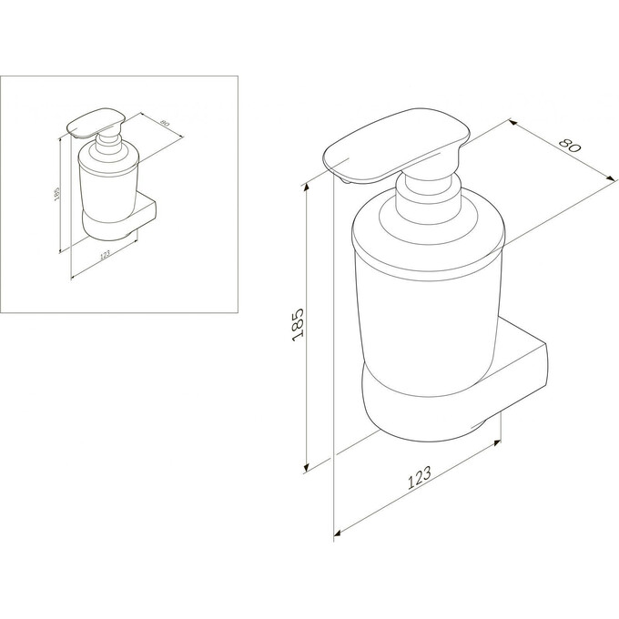 Дозатор для жидкого мыла Am.Pm Sensation A3036900 (настенный), фото 8