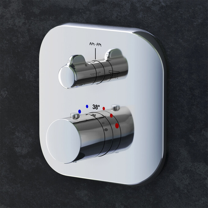 Внешняя часть термостатического смесителя для ванны Am.Pm Sensation F3085500, фото 2