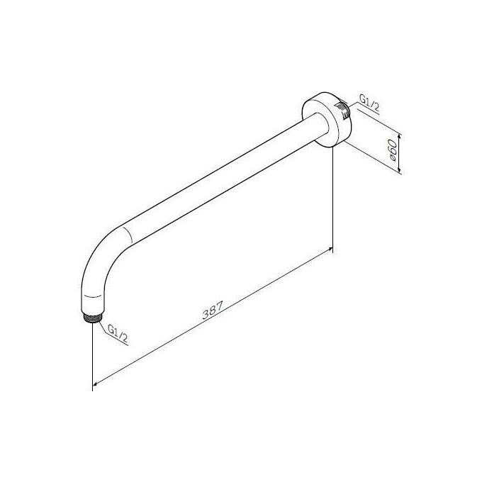 Кронштейн для верхнего душа Am.Pm F0500701, фото 3