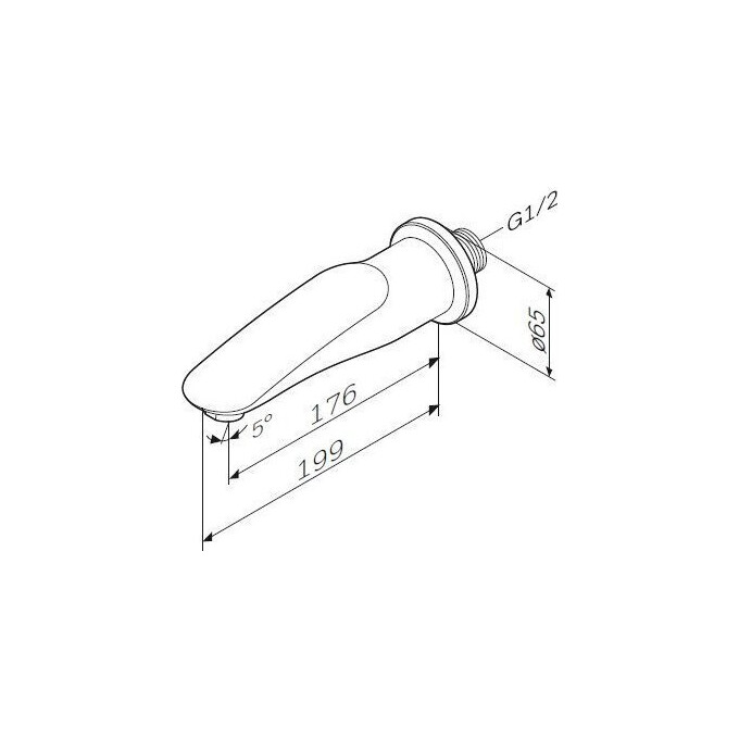 Излив для ванны Am.Pm Sensation F3070000 (20 см, скрытого монтажа), фото 9