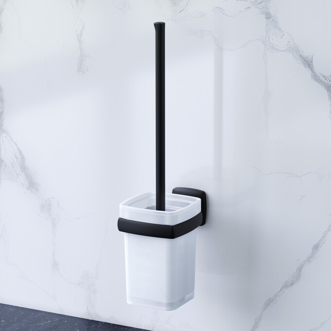 Стойка с туалетной щеткой Am.Pm Gem A9033422 (черная), фото 2