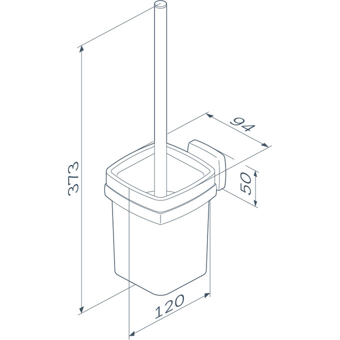 Стойка с туалетной щеткой Am.Pm Gem A9033422 (черная), фото 7