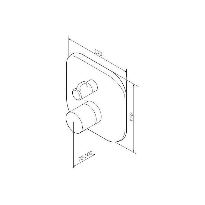 Зовнішня частина термостатичного змішувача для ванни Am.Pm Sensation F3075600, фото , изображение 8