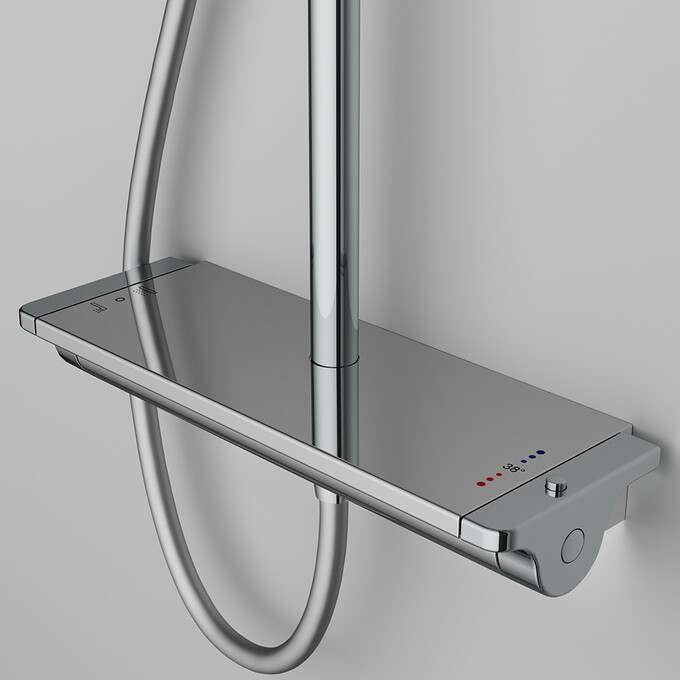 Термостатическая душевая система Am.Pm Spirit V2.0 F0770A400 (с полочкой), фото 8