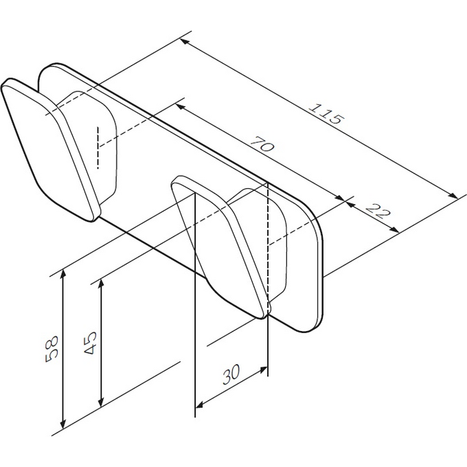 Крючок двойной Am.Pm Inspire V2.0 A50A35600, фото 7