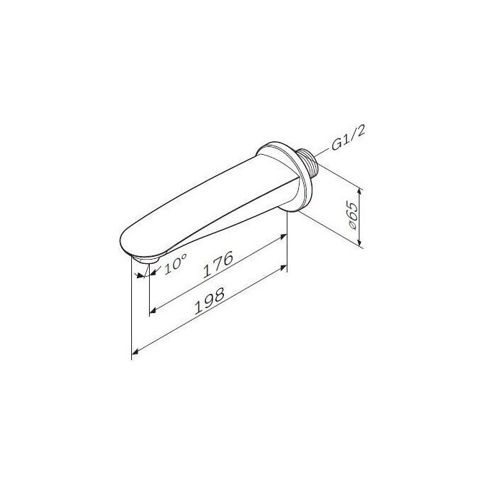 Излив для ванны Am.Pm Like F8070000 (20 см, скрытого монтажа), фото 9
