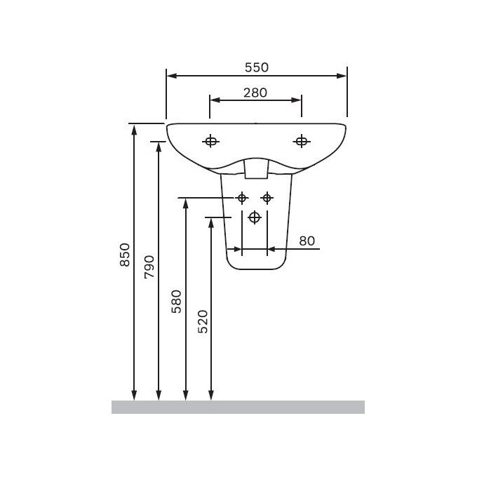 Полупьедестал Am.Pm Like C804970WH, фото 5
