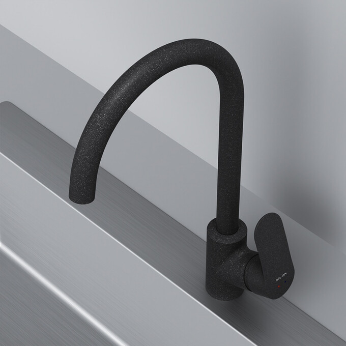 Змішувач для кухні Am.Pm Like F80E07122 (чорний), Колір виробника: чорний, фото , изображение 4