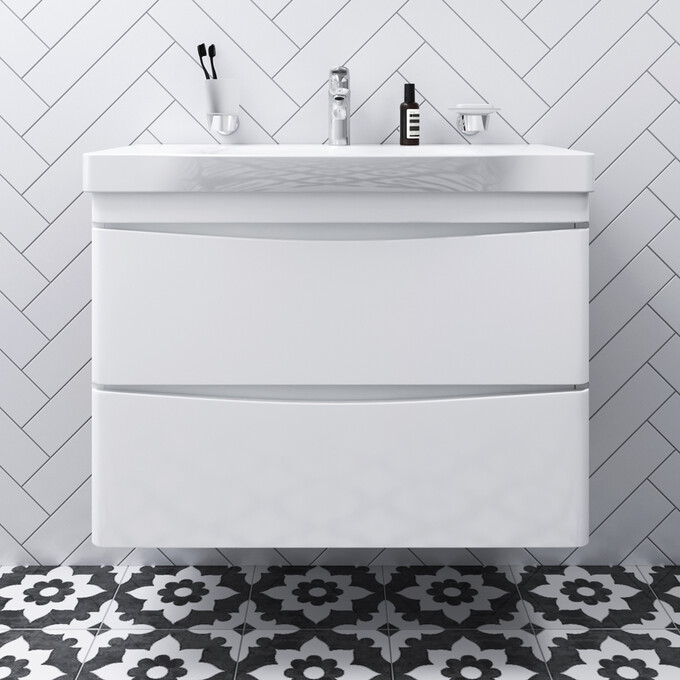 Тумба с раковиной подвесная, 80 см Am.Pm Like M80-FHX0802-WC0802-38, фото 2