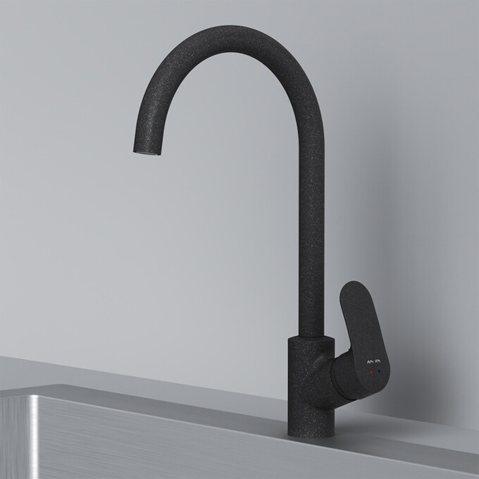 Змішувач для кухні Am.Pm Like F80E07122 (чорний), Колір виробника: чорний, фото , изображение 3
