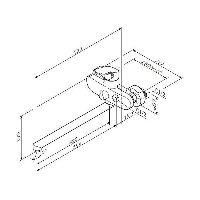 Змішувач для ванни Am.Pm Like F8090000, фото , изображение 14