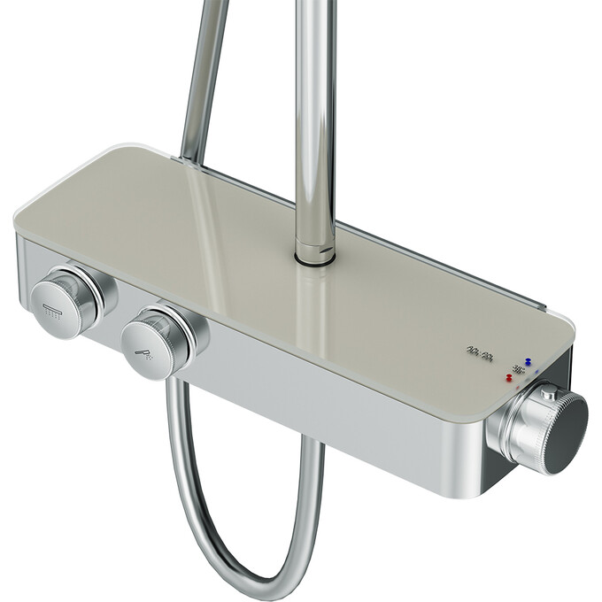 Термостатическая душевая система Am.Pm Inspire V2.0 F0750A400 (с полкой), фото 7