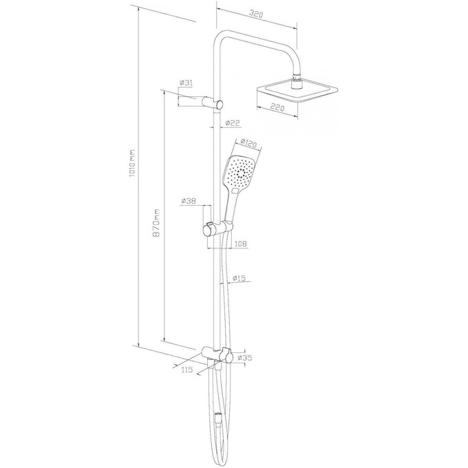 Душевая система Damixa Origin Evo 978200000, фото 7