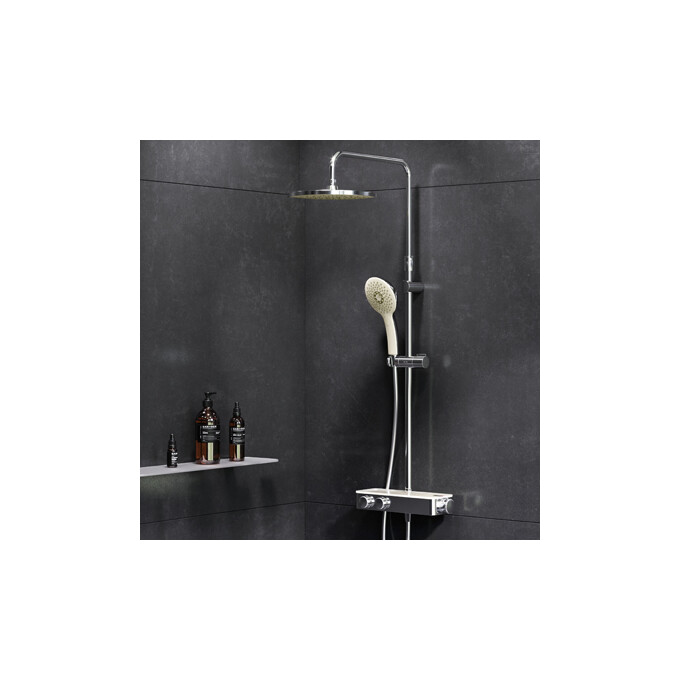 Термостатическая душевая система Am.Pm Inspire V2.0 F0750A400 (с полкой), фото 3