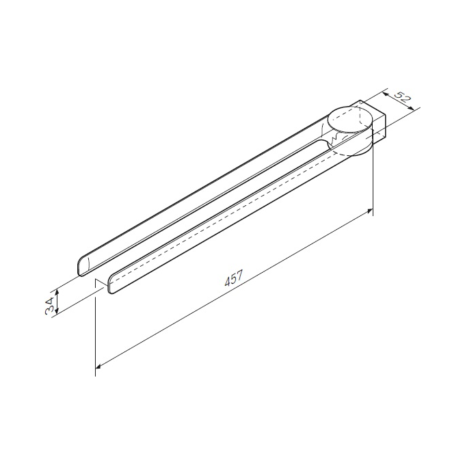 Полотенцедержатель двойной Am.Pm Inspire V2.0 A50A32600, фото 7