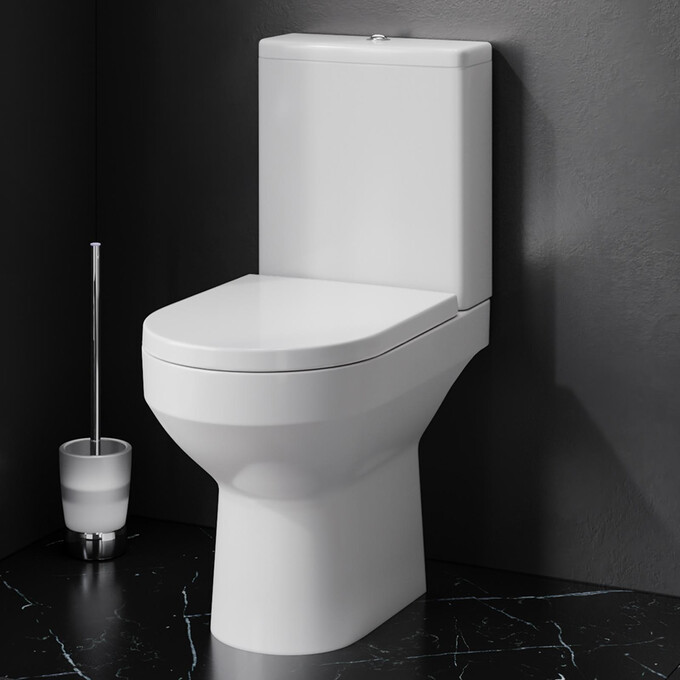 Безободковый унитаз-компакт Am.Pm Spirit FlashClean C708600SC (с сиденьем микролифт), фото 9