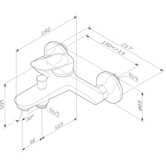 Смеситель для ванны Am.Pm Sunny F85C10000, фото 14
