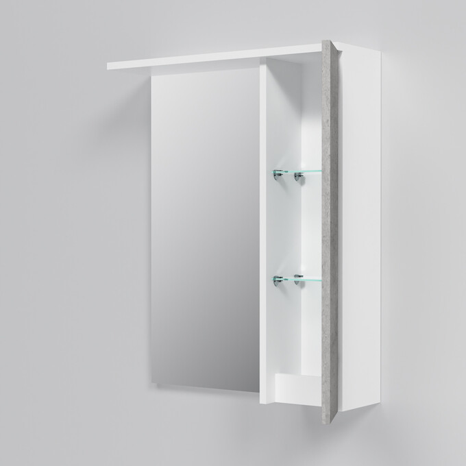 Зеркальный шкаф Am.Pm Gem S M91MPR0601BF38 (60x72 см, белый/серый, распашной, правый, с подсветкой), фото 6