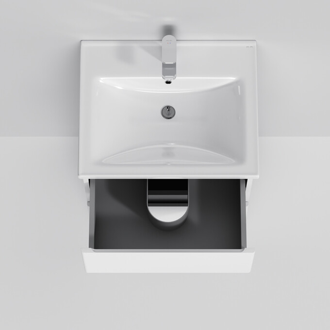 Тумба с раковиной Am.Pm X-Joy M85-FSX0552-WC0552WG38 (55 см, белая, напольная), фото 5