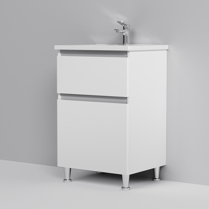 Тумба с раковиной Am.Pm X-Joy M85-FSX0552-WC0552WG38 (55 см, белая, напольная), фото 4