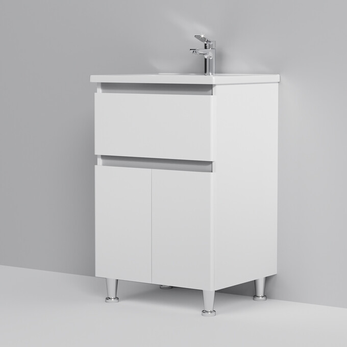 Тумба с раковиной Am.Pm X-Joy M85-FSX0553-WC0553WG38 (55 см, белая, напольная), фото 4