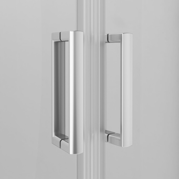 Душевая кабина 100x100 см Am.Pm Gem 1/4 Round W90UG-401-100MT (без поддона, стекло прозрачное, профиль матовый хром), Доступные размеры: 100 x 100, Цвет производителя: сатин (хром матовый), фото 7