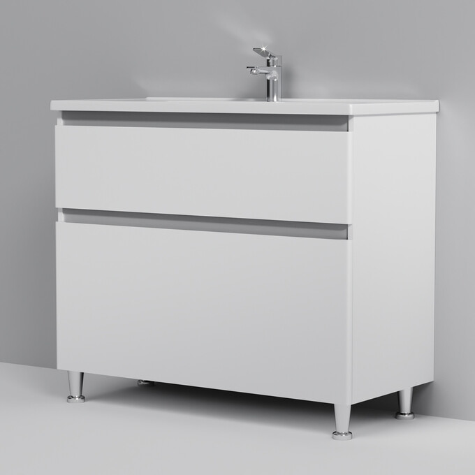 Тумба с раковиной Am.Pm X-Joy M85-FSX1002-WC1002WG38 (100 см, белая, напольная), фото 4