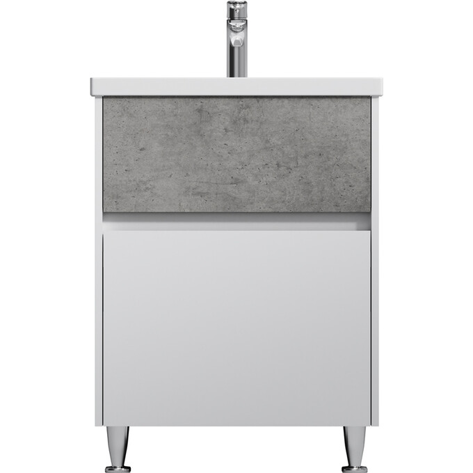Тумба с раковиной Am.Pm Gem S M91-FSX0602-WC0602BF38 (60 см, белая/серая, напольная), фото 8