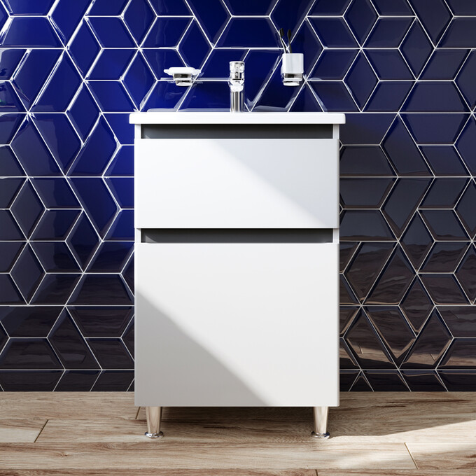 Тумба с раковиной Am.Pm X-Joy M85-FSX0552-WC0552WG38 (55 см, белая, напольная), фото 2