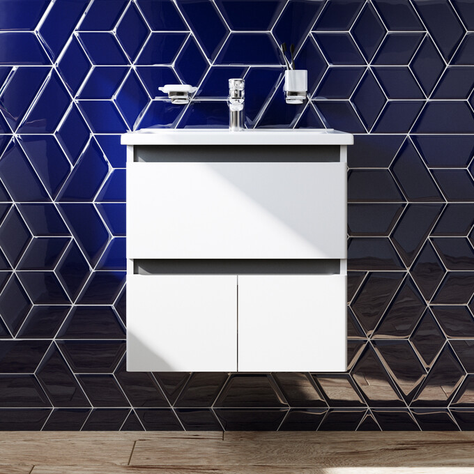 Тумба с раковиной Am.Pm X-Joy M85-FHX0553-WC0553WG38 (55 см, белая, подвесная), фото 2