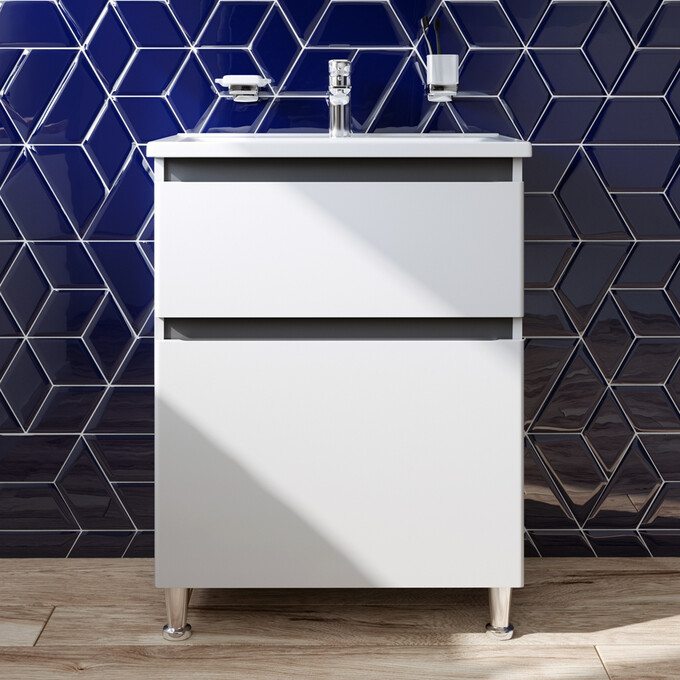 Тумба с раковиной Am.Pm X-Joy M85-FSX0652-WC0652WG38 (65 см, белая, напольная), фото 2