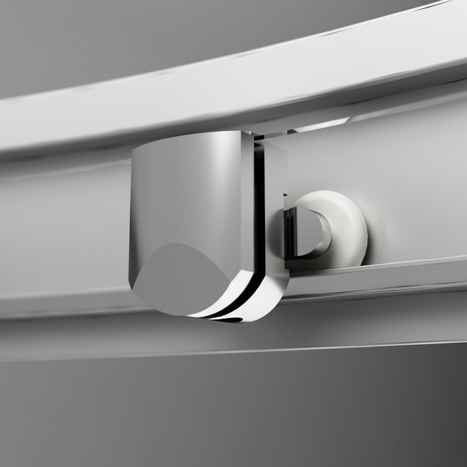 Душевая кабина 100x100 см Am.Pm Gem 1/4 Round W90UG-401-100MT (без поддона, стекло прозрачное, профиль матовый хром), Доступные размеры: 100 x 100, Цвет производителя: сатин (хром матовый), фото 9