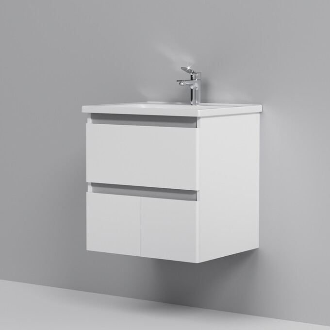 Тумба с раковиной Am.Pm X-Joy M85-FHX0553-WC0553WG38 (55 см, белая, подвесная), фото 4